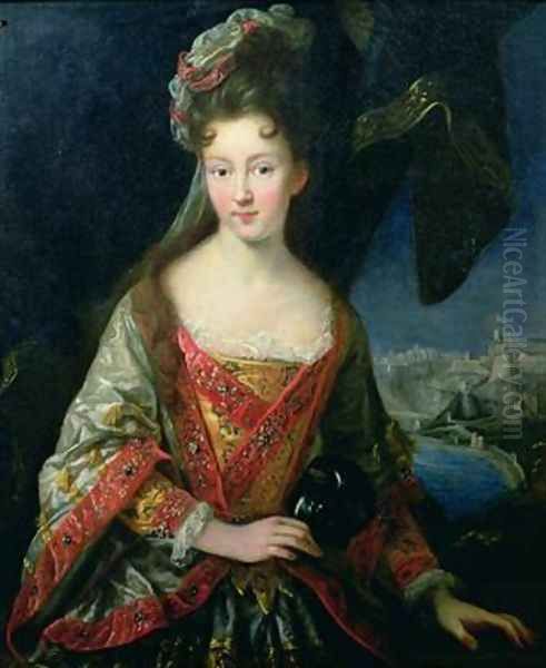 Portrait of Louise-Hippolyte 1687-1731 Princesse de Monaco Oil Painting by Jean Baptiste van Loo