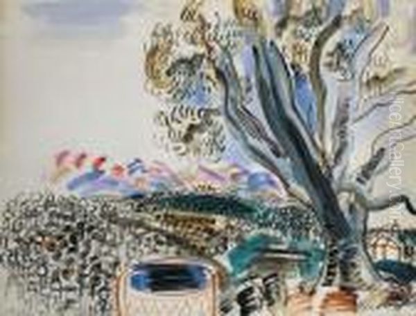 La Citerne A Golfe-juan Oil Painting by Raoul Dufy