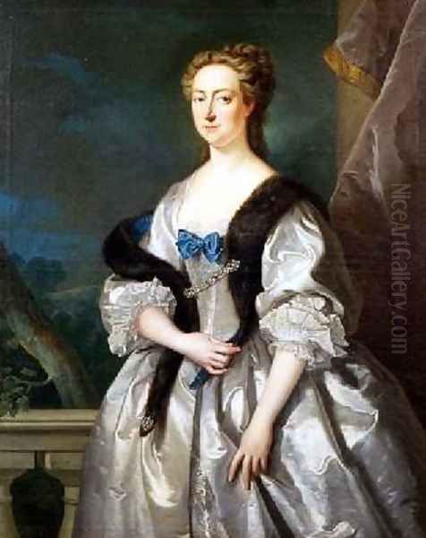 Portrait of Maria Skerret second wife of Sir Robert Walpole Oil Painting by Jean Baptiste van Loo