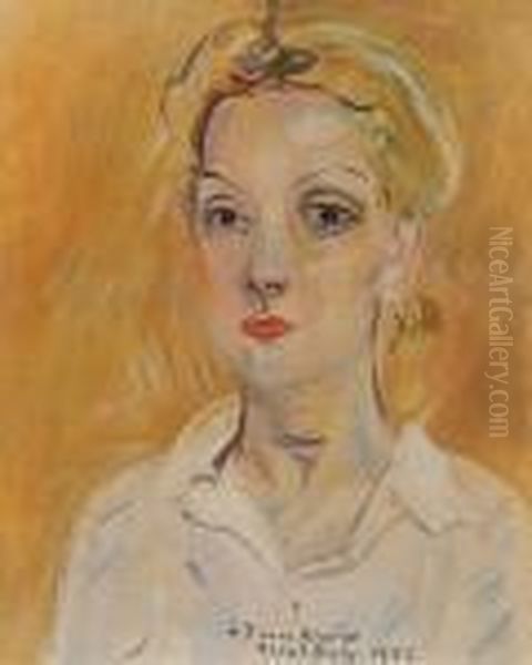 Portrait De Femme Oil Painting by Raoul Dufy