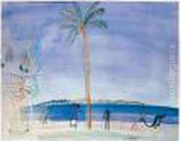 Les Iles De Lerins Vues De Cannes Oil Painting by Raoul Dufy