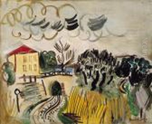 La Voie Ferree Oil Painting by Raoul Dufy