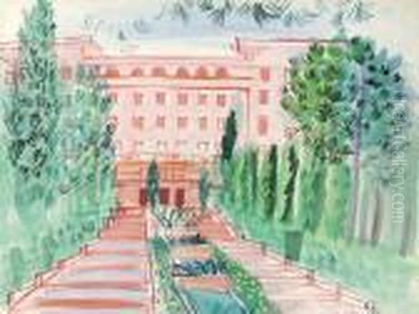 La Residence Du Val D'esquieres Oil Painting by Raoul Dufy