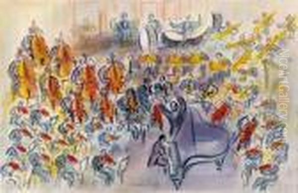 L'orchestre Oil Painting by Raoul Dufy