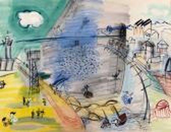 Le Pont De Saint-adresse Oil Painting by Raoul Dufy