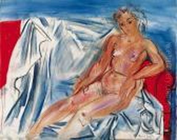 Nu Au Canap Oil Painting by Raoul Dufy