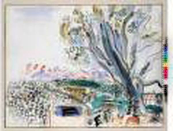 La Citerne A Golfe -juan, 1927. Oil Painting by Raoul Dufy