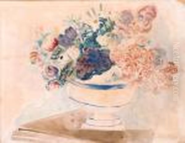 Vase De Fleurs Oil Painting by Raoul Dufy