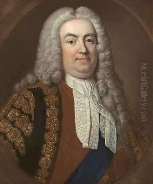 Portrait of Sir Robert Walpole KG 1740 Oil Painting by Jean Baptiste van Loo