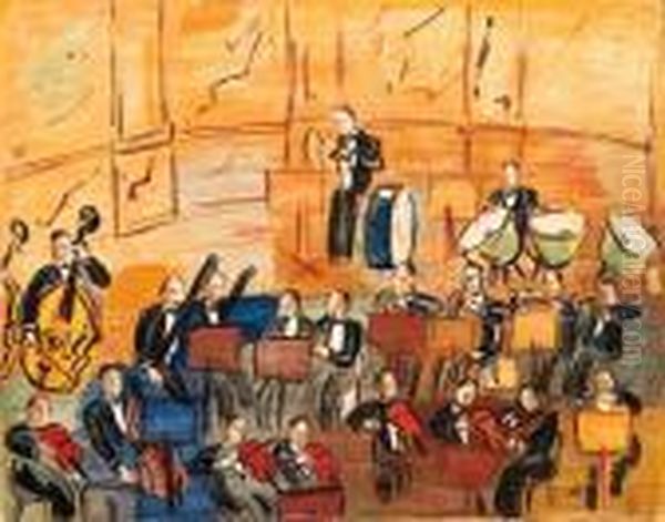 L'orchestre Oil Painting by Raoul Dufy