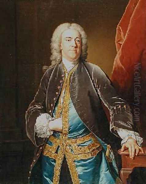 The Right Honourable Stephen Poyntz of Midgeham Berkshire 1740 Oil Painting by Jean Baptiste van Loo