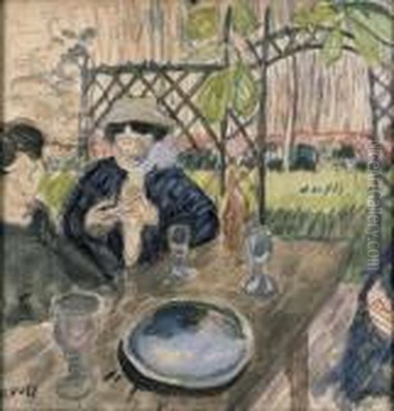 Femmes Au Cafe Oil Painting by Raoul Dufy