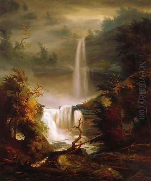 Falls of the Kaaterskill Oil Painting by Ernest Lotichius