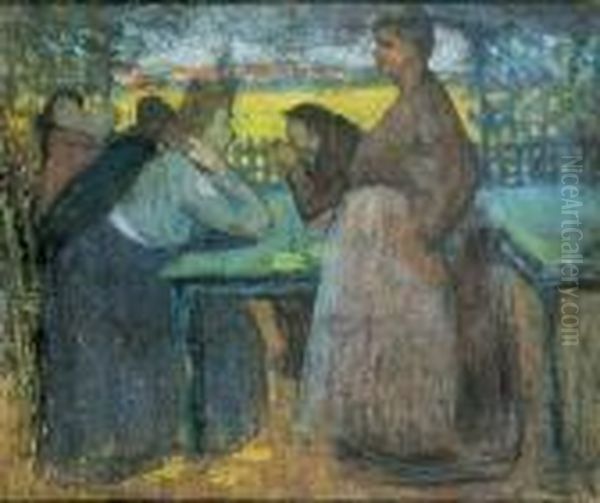 La Guinguette, 1903-1905 Oil Painting by Charles Georges Dufresne