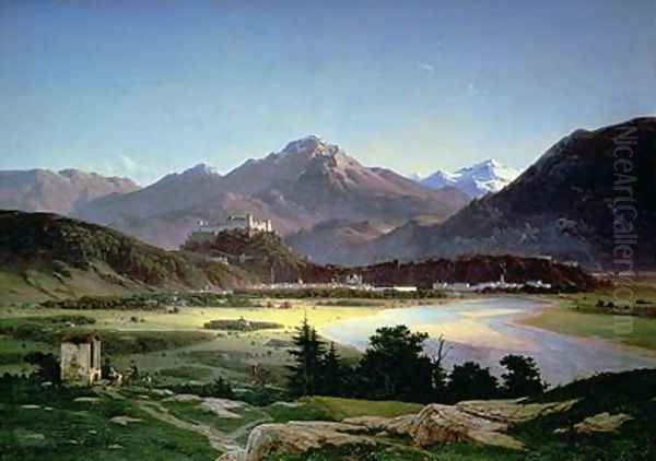 Salzburg Oil Painting by Georg Emil Libert