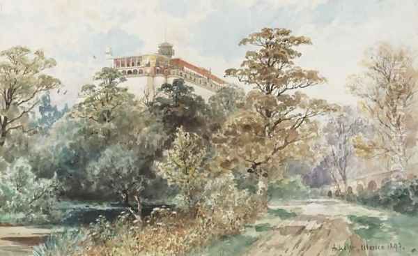 Castillo de Chapultepec Oil Painting by August Lohr