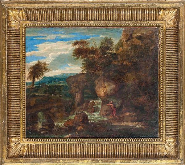 Saint Jerome In The Wilderness Oil Painting by Gaspard Dughet Poussin