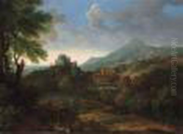 Paesaggio Oil Painting by Gaspard Dughet Poussin