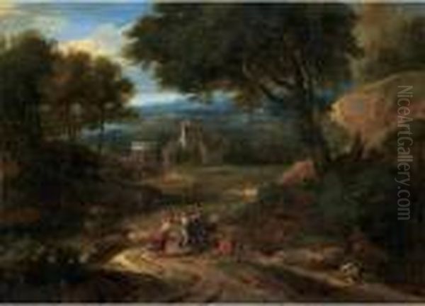 La Morte Di Orfeo Oil Painting by Gaspard Dughet Poussin