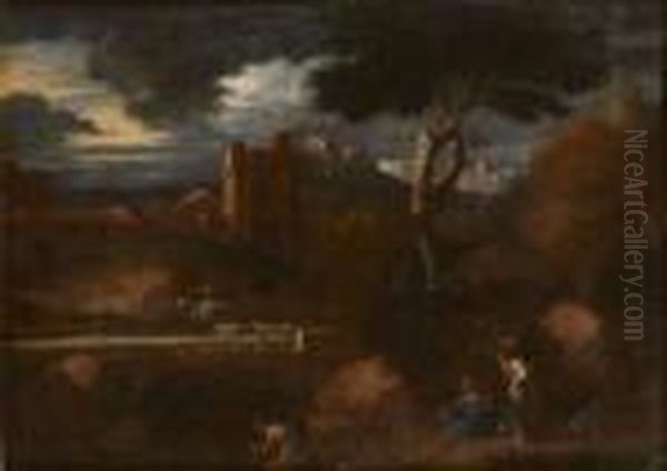 Paysage Au Chateau Oil Painting by Gaspard Dughet Poussin