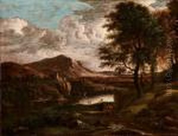 Paesaggio Oil Painting by Gaspard Dughet Poussin