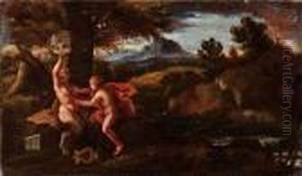 Apollo E Marsia Oil Painting by Gaspard Dughet Poussin