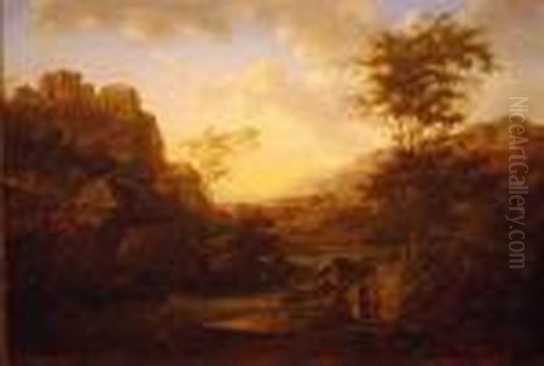 Classical Landscape Oil Painting by Gaspard Dughet Poussin