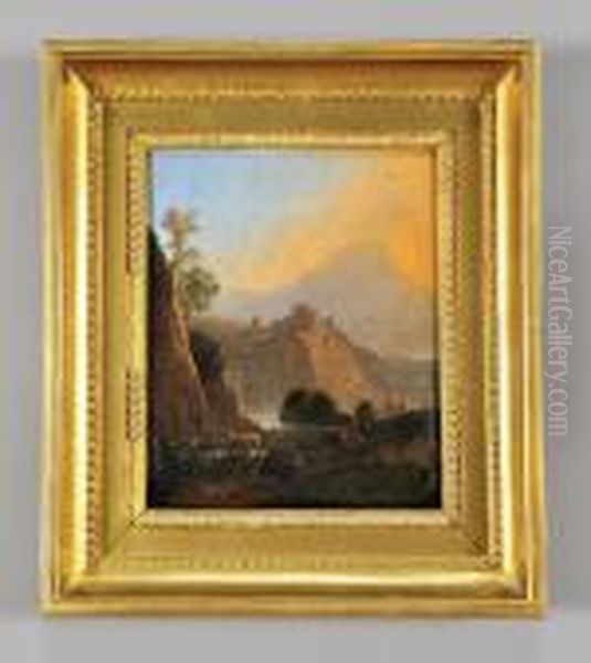 Paesaggio Con Cascata Oil Painting by Karel Dujardin