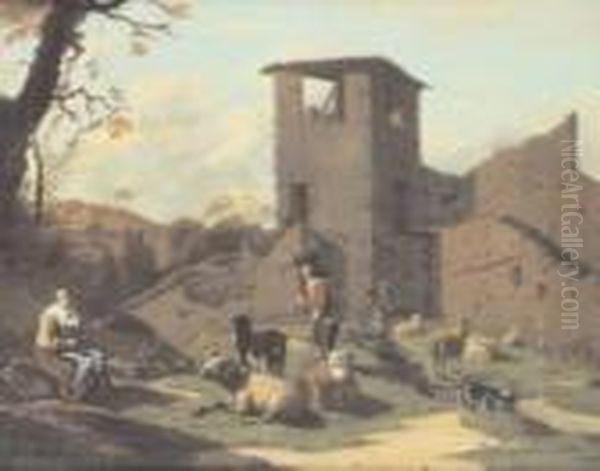 Scena Bucolica Oil Painting by Karel Dujardin