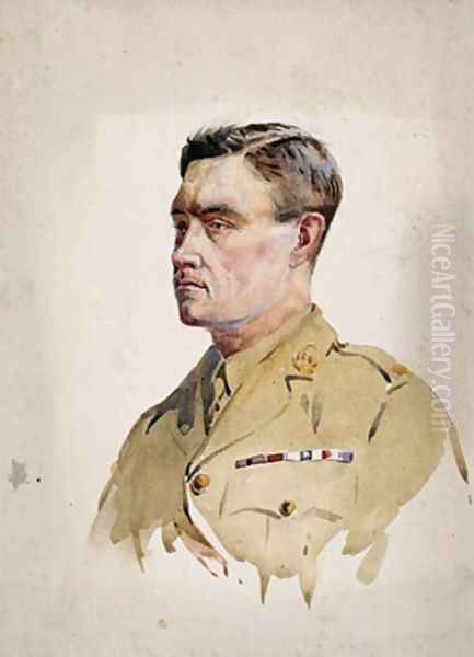 Major A Martin-Leake VC 1902 Oil Painting by Alfred Crowdy Lovett