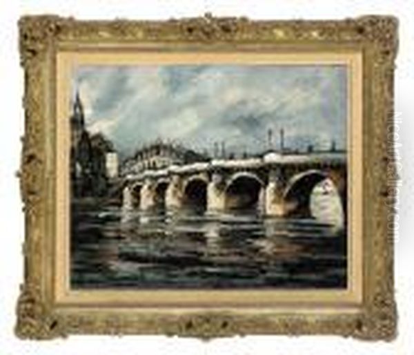 Le Pont Neuf, Paris Ii Oil Painting by Pierre Dumont