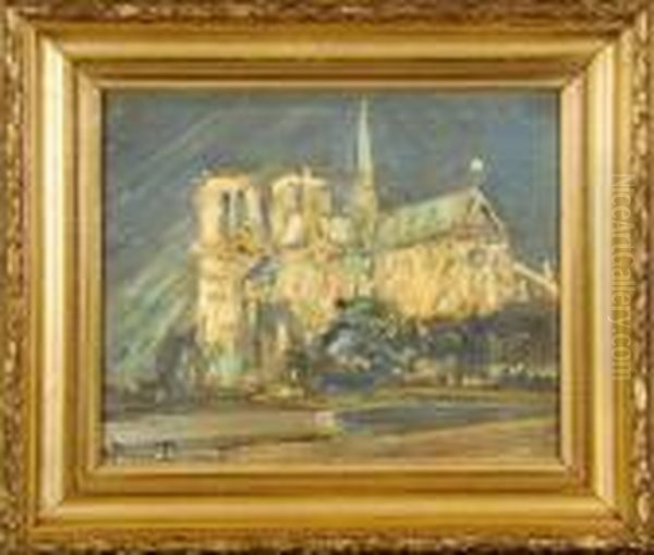 Notre Dame De Paris Oil Painting by Pierre Dumont