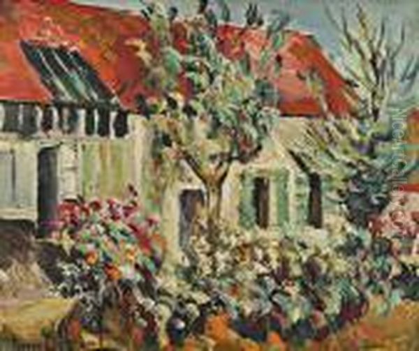 La Maison Du Peintre Oil Painting by Pierre Dumont