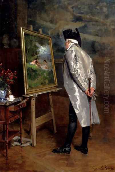 The Connoisseur Oil Painting by Louis-Eugene Leroux