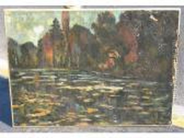 Bords D Etang Oil Painting by Pierre Dumont