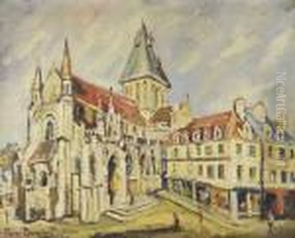 La Cathedrale Saint Pierre De Falaise Oil Painting by Pierre Dumont