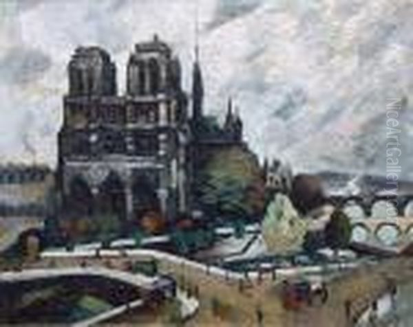 Notre-dame Oil Painting by Pierre Dumont