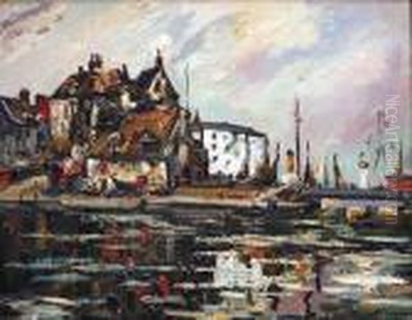 Honfleur, La Lieutenance Oil Painting by Pierre Dumont