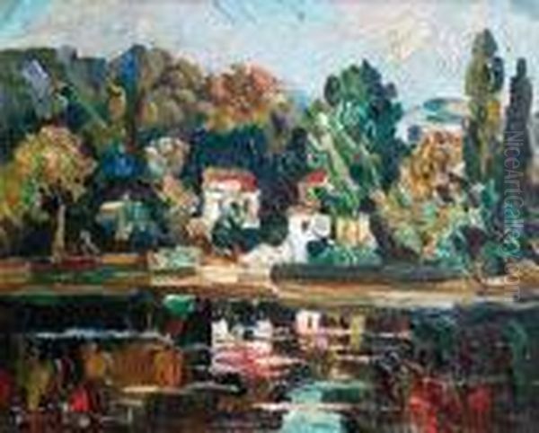 Etang De Saint Cucufa. Oil Painting by Pierre Dumont