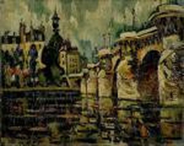 Le Pont Neuf Oil Painting by Pierre Dumont