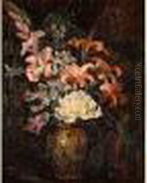 Grand Bouquet De Fleurs Oil Painting by Pierre Dumont