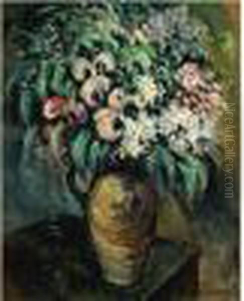 Bouquet De Fleurs Oil Painting by Pierre Dumont