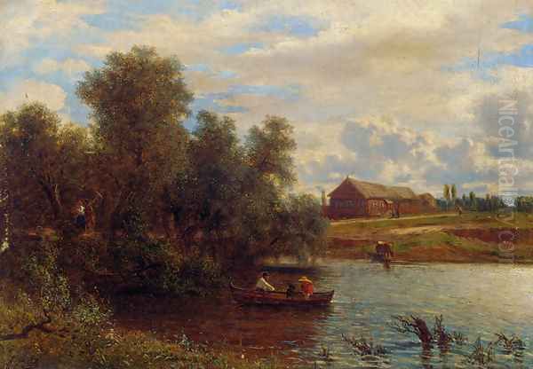 Summer Pastimes Oil Painting by Mikhail Ivanovich Lebedev