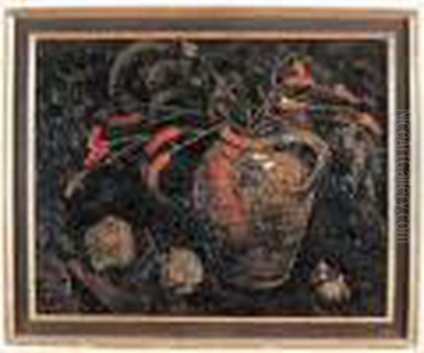 nature Morte A La Cruche En Terre Oil Painting by Pierre Dumont