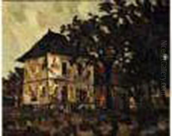 Maison De Campagne Oil Painting by Pierre Dumont