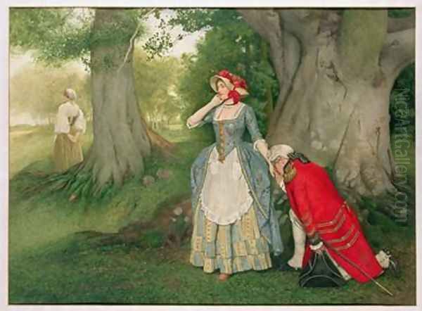 The Proposal Oil Painting by James Dromgole Linton