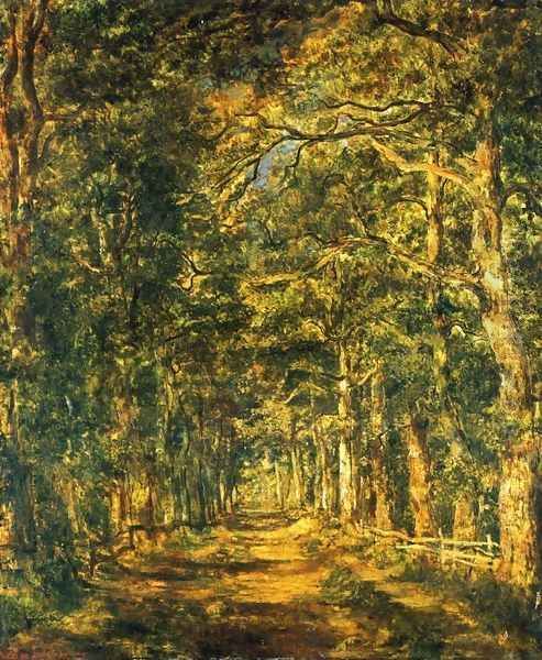 Path amog the Trees at Souliers Oil Painting by Marie Guillaume Charles Leroux