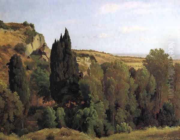 Landscape near Ariccia Oil Painting by George Friedrich August Lucas