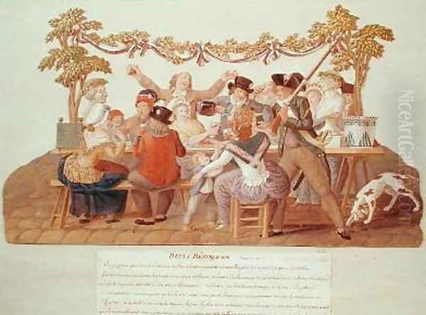 A Republican Meal Messidor Oil Painting by Brothers Lesueur