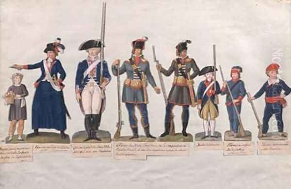 Characters of the French Revolution Oil Painting by Brothers Lesueur